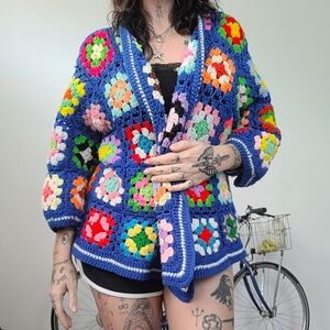 Soldddddddd Vintage crochet knit cropped jacket